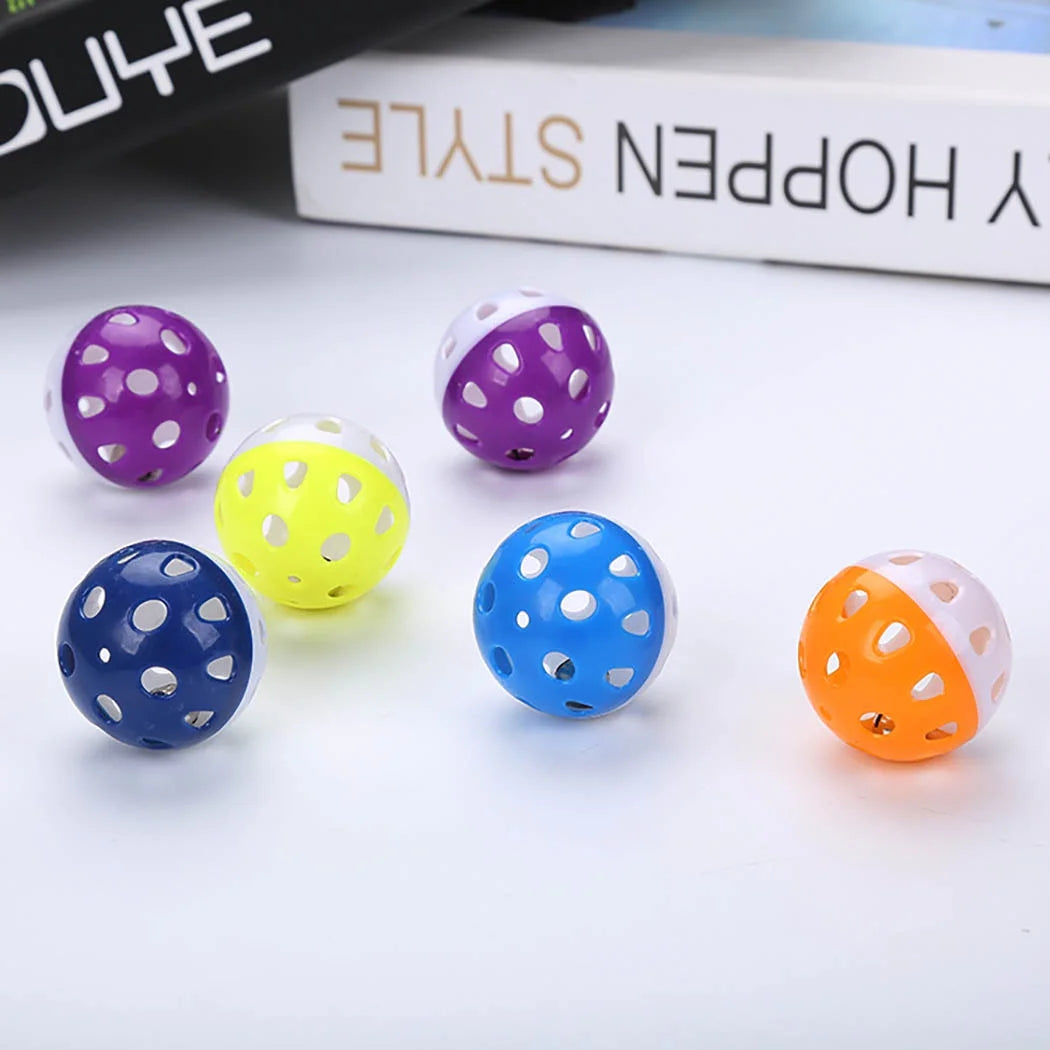 6PCS Cat Toy Bell Ball Interactive Pet Playing Toy for Kitten Cat